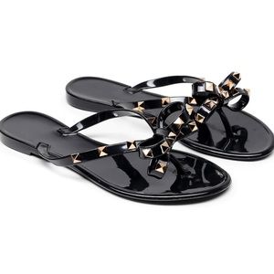 Wild Diva Black studded sandal